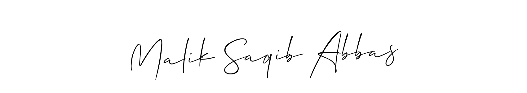 It looks lik you need a new signature style for name Malik Saqib Abbas. Design unique handwritten (Allison_Script) signature with our free signature maker in just a few clicks. Malik Saqib Abbas signature style 2 images and pictures png
