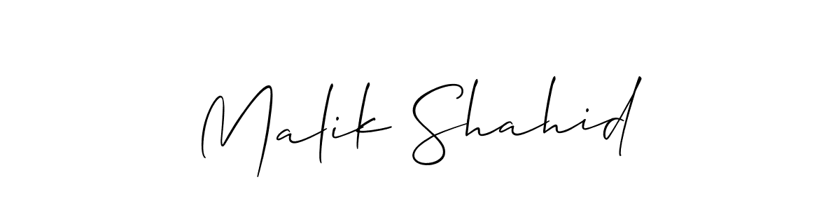 Similarly Allison_Script is the best handwritten signature design. Signature creator online .You can use it as an online autograph creator for name Malik Shahid. Malik Shahid signature style 2 images and pictures png