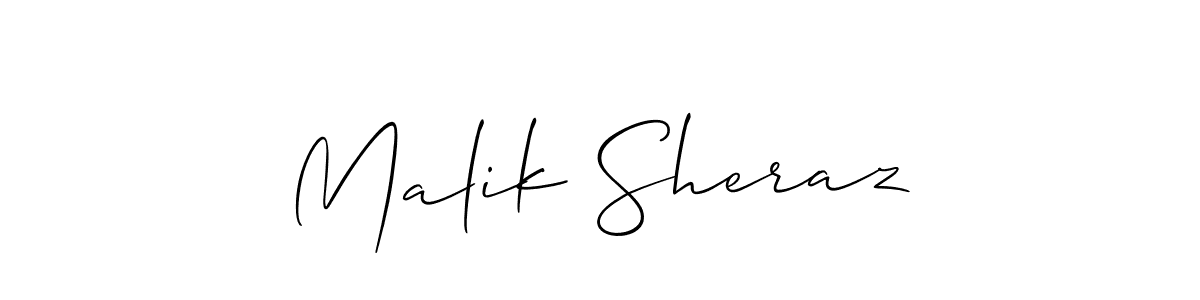 You should practise on your own different ways (Allison_Script) to write your name (Malik Sheraz) in signature. don't let someone else do it for you. Malik Sheraz signature style 2 images and pictures png