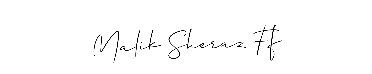 This is the best signature style for the Malik Sheraz Ff name. Also you like these signature font (Allison_Script). Mix name signature. Malik Sheraz Ff signature style 2 images and pictures png