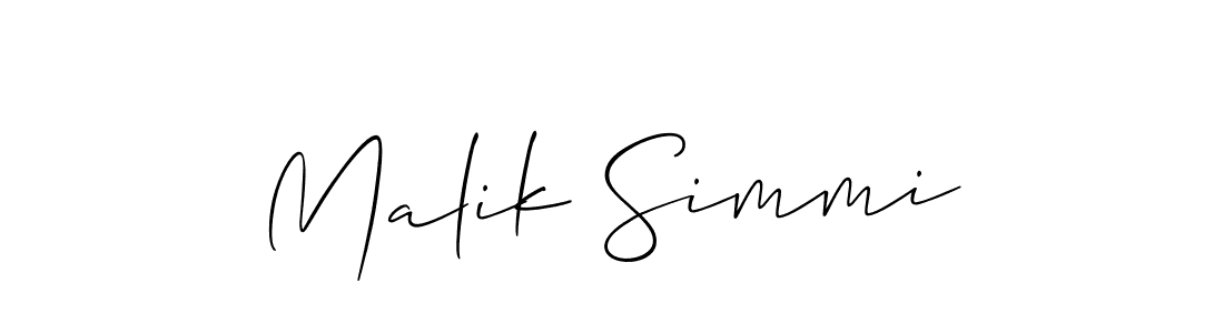 if you are searching for the best signature style for your name Malik Simmi. so please give up your signature search. here we have designed multiple signature styles  using Allison_Script. Malik Simmi signature style 2 images and pictures png