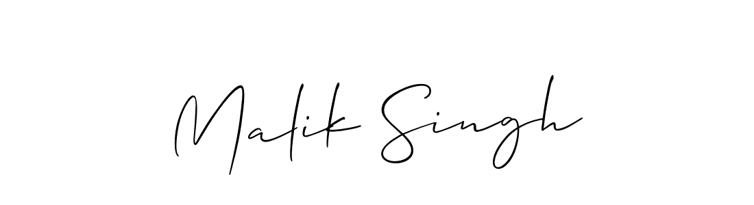 Also You can easily find your signature by using the search form. We will create Malik Singh name handwritten signature images for you free of cost using Allison_Script sign style. Malik Singh signature style 2 images and pictures png