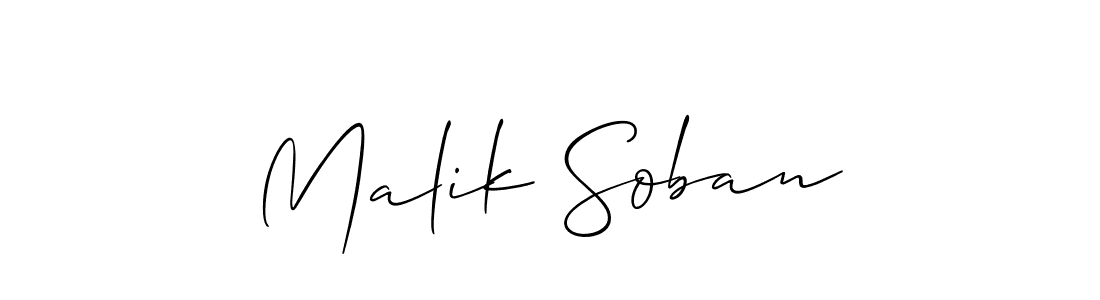 How to make Malik Soban signature? Allison_Script is a professional autograph style. Create handwritten signature for Malik Soban name. Malik Soban signature style 2 images and pictures png