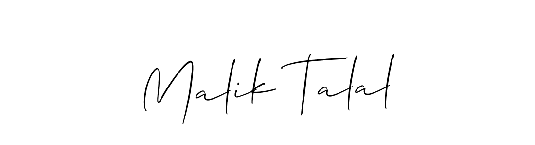 Malik Talal stylish signature style. Best Handwritten Sign (Allison_Script) for my name. Handwritten Signature Collection Ideas for my name Malik Talal. Malik Talal signature style 2 images and pictures png