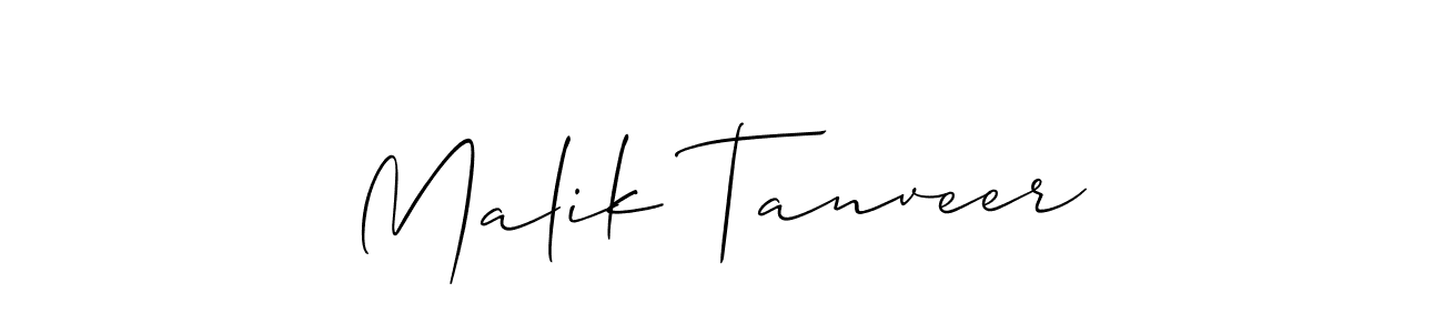 How to make Malik Tanveer signature? Allison_Script is a professional autograph style. Create handwritten signature for Malik Tanveer name. Malik Tanveer signature style 2 images and pictures png