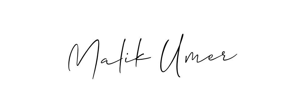 Use a signature maker to create a handwritten signature online. With this signature software, you can design (Allison_Script) your own signature for name Malik Umer. Malik Umer signature style 2 images and pictures png