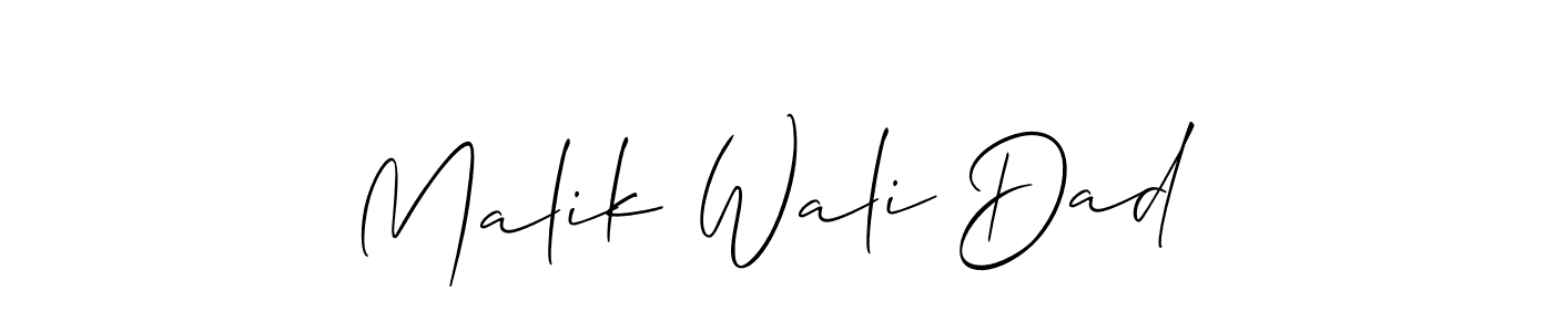 Make a beautiful signature design for name Malik Wali Dad. With this signature (Allison_Script) style, you can create a handwritten signature for free. Malik Wali Dad signature style 2 images and pictures png