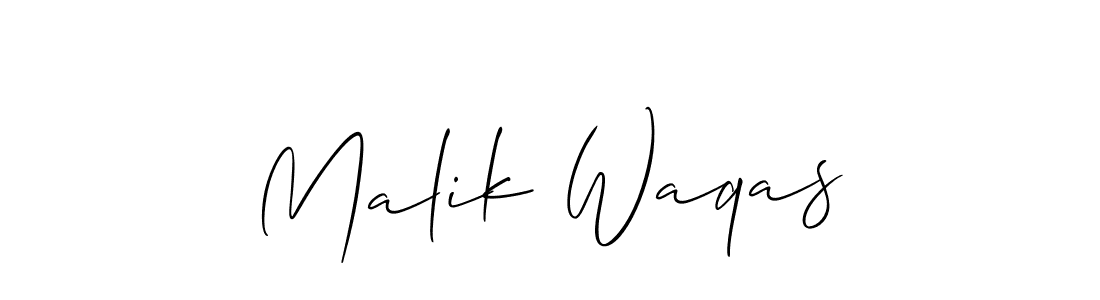 Create a beautiful signature design for name Malik Waqas. With this signature (Allison_Script) fonts, you can make a handwritten signature for free. Malik Waqas signature style 2 images and pictures png