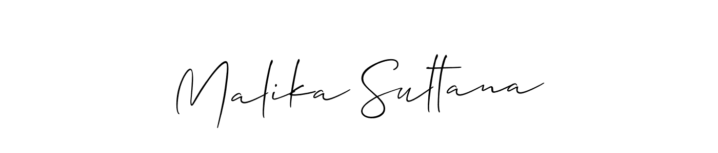 Similarly Allison_Script is the best handwritten signature design. Signature creator online .You can use it as an online autograph creator for name Malika Sultana. Malika Sultana signature style 2 images and pictures png