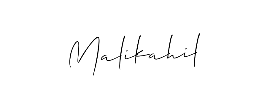Malikahil stylish signature style. Best Handwritten Sign (Allison_Script) for my name. Handwritten Signature Collection Ideas for my name Malikahil. Malikahil signature style 2 images and pictures png