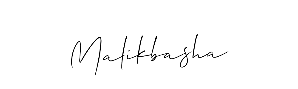Also we have Malikbasha name is the best signature style. Create professional handwritten signature collection using Allison_Script autograph style. Malikbasha signature style 2 images and pictures png