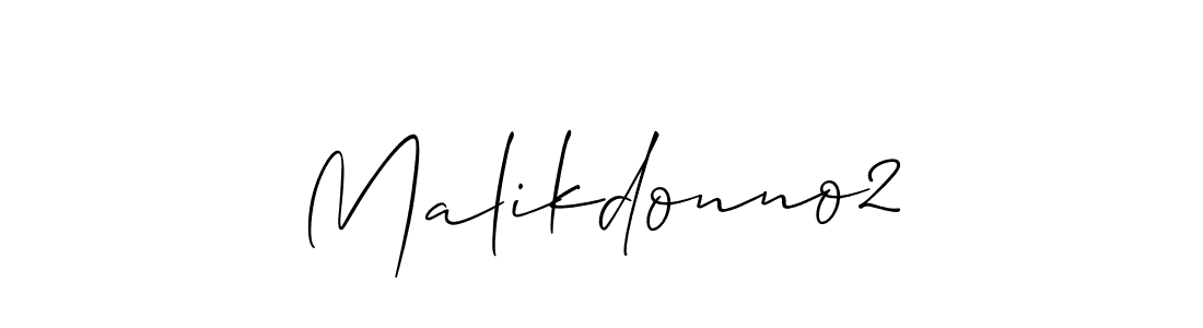 Allison_Script is a professional signature style that is perfect for those who want to add a touch of class to their signature. It is also a great choice for those who want to make their signature more unique. Get Malikdonno2 name to fancy signature for free. Malikdonno2 signature style 2 images and pictures png