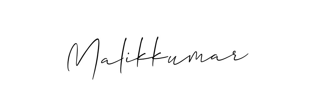 Create a beautiful signature design for name Malikkumar. With this signature (Allison_Script) fonts, you can make a handwritten signature for free. Malikkumar signature style 2 images and pictures png