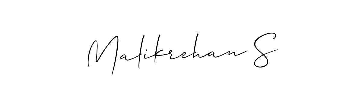 Make a beautiful signature design for name Malikrehan S. Use this online signature maker to create a handwritten signature for free. Malikrehan S signature style 2 images and pictures png