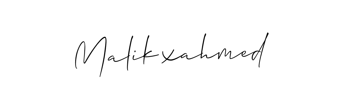 Make a beautiful signature design for name Malikxahmed. With this signature (Allison_Script) style, you can create a handwritten signature for free. Malikxahmed signature style 2 images and pictures png