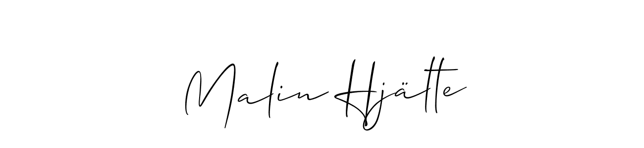 Also we have Malin Hjälte name is the best signature style. Create professional handwritten signature collection using Allison_Script autograph style. Malin Hjälte signature style 2 images and pictures png