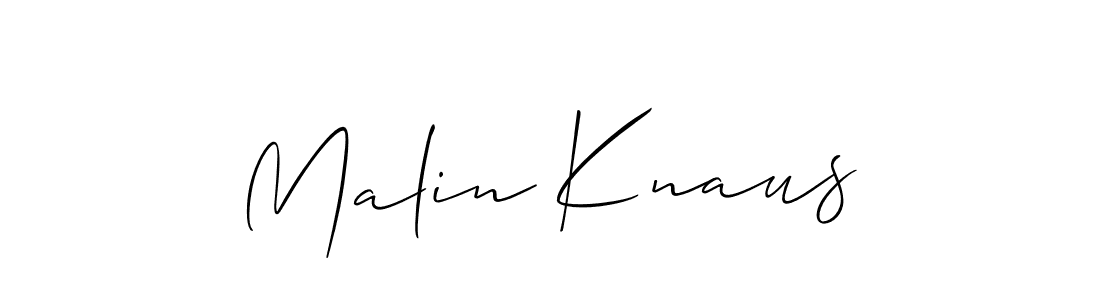 Create a beautiful signature design for name Malin Knaus. With this signature (Allison_Script) fonts, you can make a handwritten signature for free. Malin Knaus signature style 2 images and pictures png