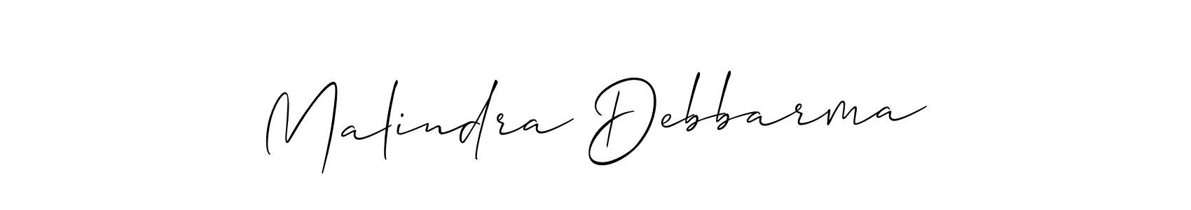 if you are searching for the best signature style for your name Malindra Debbarma. so please give up your signature search. here we have designed multiple signature styles  using Allison_Script. Malindra Debbarma signature style 2 images and pictures png