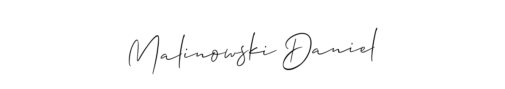 How to make Malinowski Daniel signature? Allison_Script is a professional autograph style. Create handwritten signature for Malinowski Daniel name. Malinowski Daniel signature style 2 images and pictures png