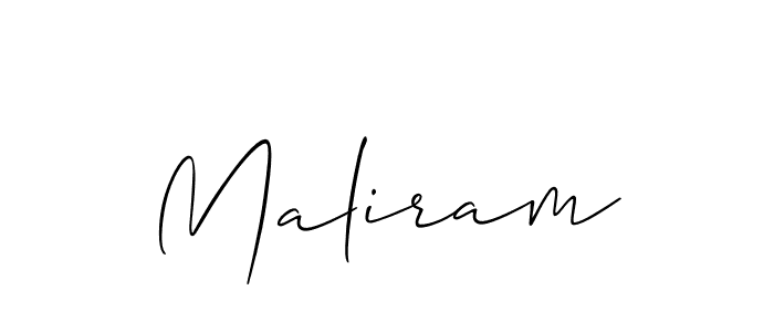 Make a beautiful signature design for name Maliram. With this signature (Allison_Script) style, you can create a handwritten signature for free. Maliram signature style 2 images and pictures png