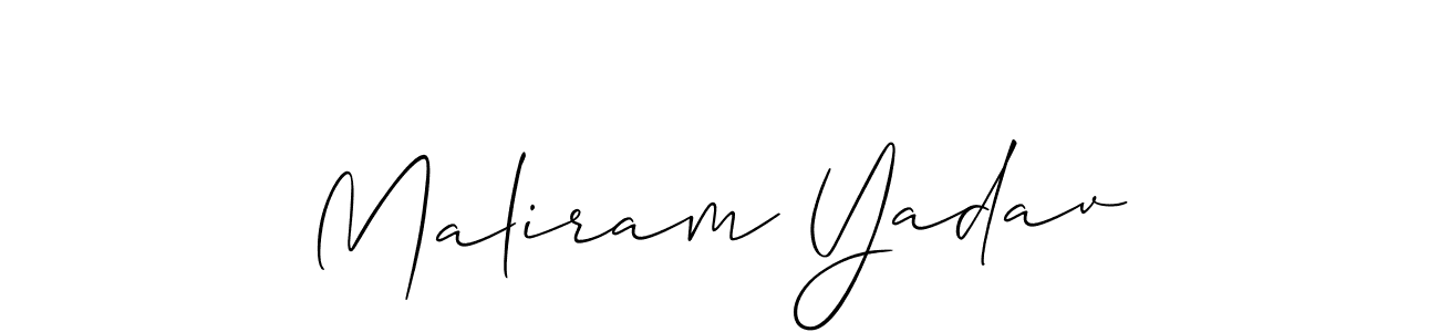 Maliram Yadav stylish signature style. Best Handwritten Sign (Allison_Script) for my name. Handwritten Signature Collection Ideas for my name Maliram Yadav. Maliram Yadav signature style 2 images and pictures png