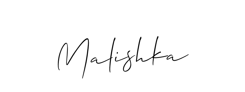 You should practise on your own different ways (Allison_Script) to write your name (Malishka) in signature. don't let someone else do it for you. Malishka signature style 2 images and pictures png