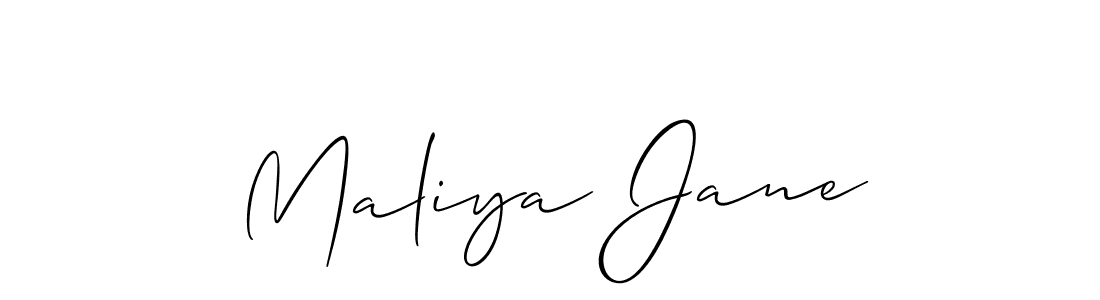 How to make Maliya Jane signature? Allison_Script is a professional autograph style. Create handwritten signature for Maliya Jane name. Maliya Jane signature style 2 images and pictures png