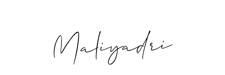 if you are searching for the best signature style for your name Maliyadri. so please give up your signature search. here we have designed multiple signature styles  using Allison_Script. Maliyadri signature style 2 images and pictures png