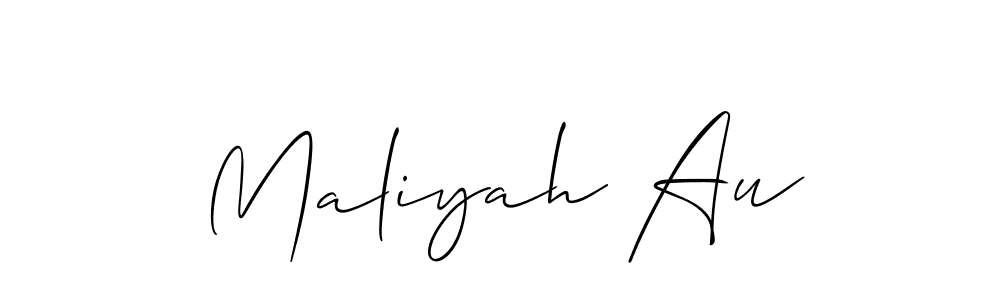 Create a beautiful signature design for name Maliyah Au. With this signature (Allison_Script) fonts, you can make a handwritten signature for free. Maliyah Au signature style 2 images and pictures png