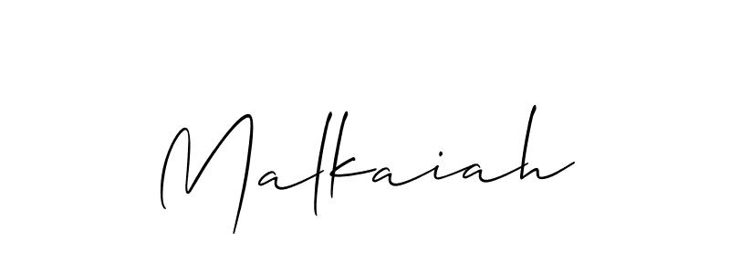 Make a short Malkaiah signature style. Manage your documents anywhere anytime using Allison_Script. Create and add eSignatures, submit forms, share and send files easily. Malkaiah signature style 2 images and pictures png