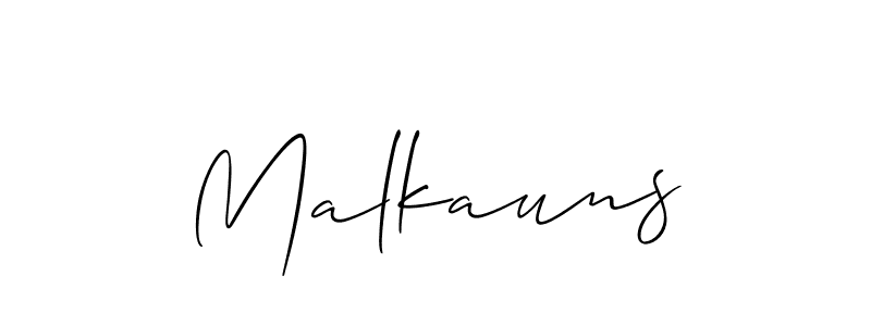 Also we have Malkauns name is the best signature style. Create professional handwritten signature collection using Allison_Script autograph style. Malkauns signature style 2 images and pictures png