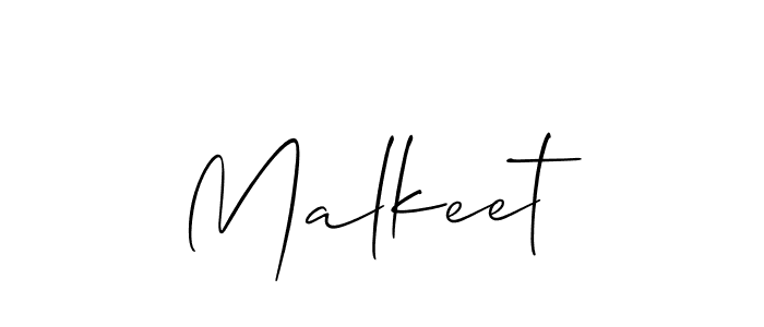 The best way (Allison_Script) to make a short signature is to pick only two or three words in your name. The name Malkeet include a total of six letters. For converting this name. Malkeet signature style 2 images and pictures png