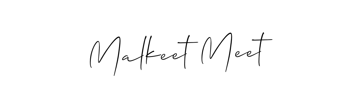 Make a short Malkeet Meet signature style. Manage your documents anywhere anytime using Allison_Script. Create and add eSignatures, submit forms, share and send files easily. Malkeet Meet signature style 2 images and pictures png