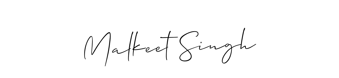 Make a beautiful signature design for name Malkeet Singh. With this signature (Allison_Script) style, you can create a handwritten signature for free. Malkeet Singh signature style 2 images and pictures png