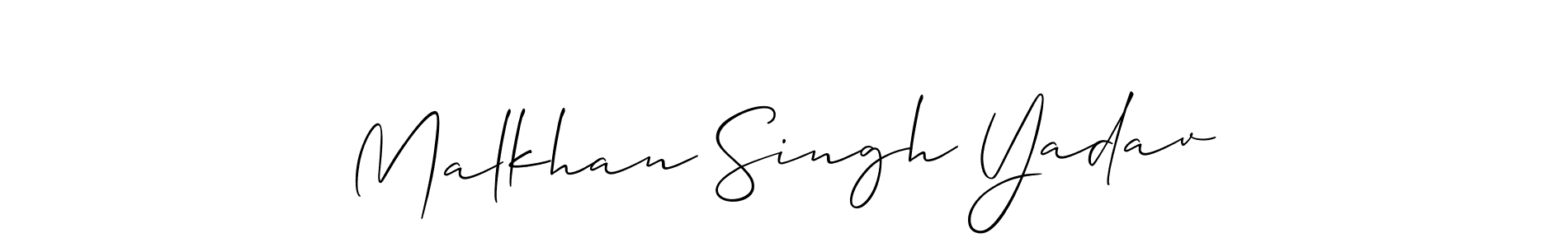 Design your own signature with our free online signature maker. With this signature software, you can create a handwritten (Allison_Script) signature for name Malkhan Singh Yadav. Malkhan Singh Yadav signature style 2 images and pictures png