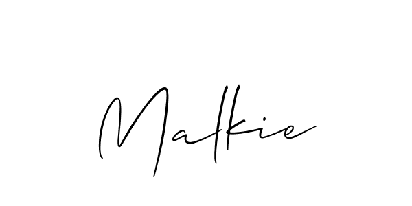 if you are searching for the best signature style for your name Malkie. so please give up your signature search. here we have designed multiple signature styles  using Allison_Script. Malkie signature style 2 images and pictures png