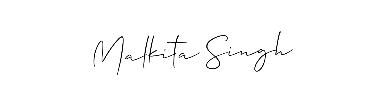 This is the best signature style for the Malkita Singh name. Also you like these signature font (Allison_Script). Mix name signature. Malkita Singh signature style 2 images and pictures png