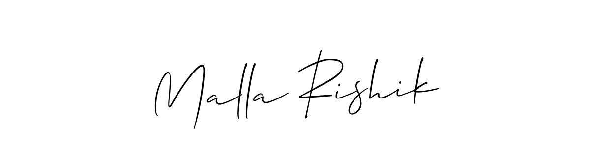 Make a beautiful signature design for name Malla Rishik. With this signature (Allison_Script) style, you can create a handwritten signature for free. Malla Rishik signature style 2 images and pictures png