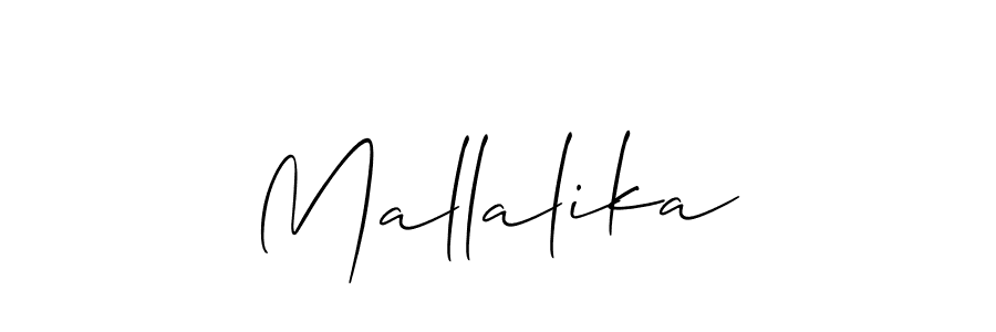Create a beautiful signature design for name Mallalika. With this signature (Allison_Script) fonts, you can make a handwritten signature for free. Mallalika signature style 2 images and pictures png
