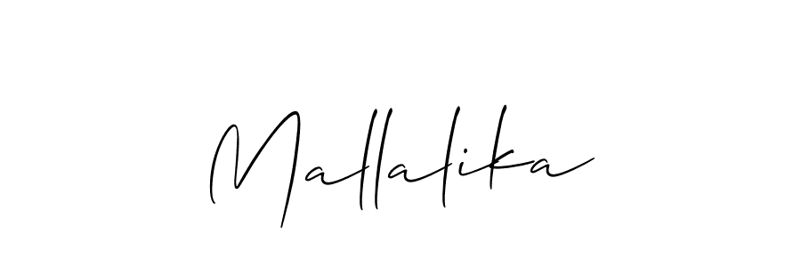 Best and Professional Signature Style for Mallalika. Allison_Script Best Signature Style Collection. Mallalika signature style 2 images and pictures png