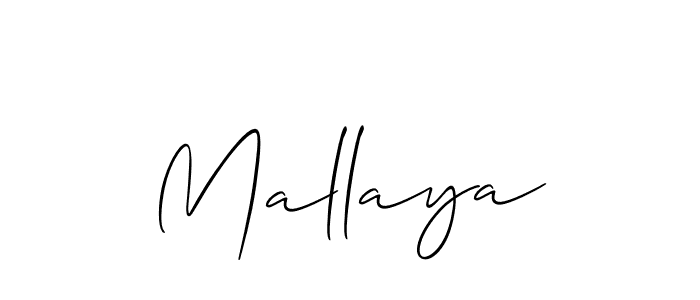 Also we have Mallaya name is the best signature style. Create professional handwritten signature collection using Allison_Script autograph style. Mallaya signature style 2 images and pictures png