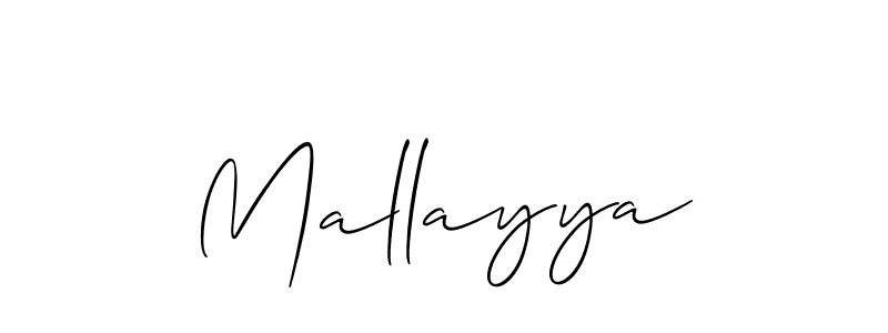 if you are searching for the best signature style for your name Mallayya. so please give up your signature search. here we have designed multiple signature styles  using Allison_Script. Mallayya signature style 2 images and pictures png