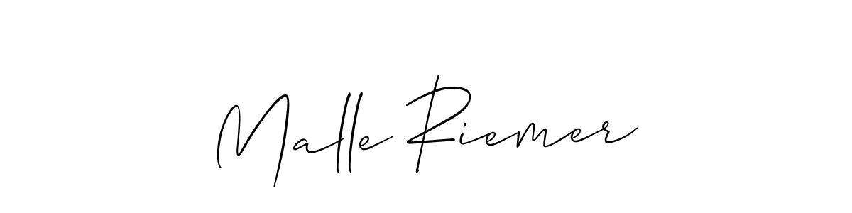 Also we have Malle Riemer name is the best signature style. Create professional handwritten signature collection using Allison_Script autograph style. Malle Riemer signature style 2 images and pictures png