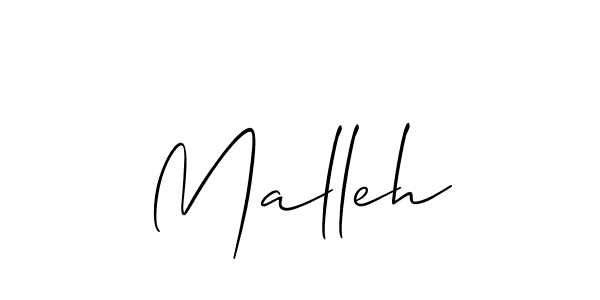 How to make Malleh name signature. Use Allison_Script style for creating short signs online. This is the latest handwritten sign. Malleh signature style 2 images and pictures png