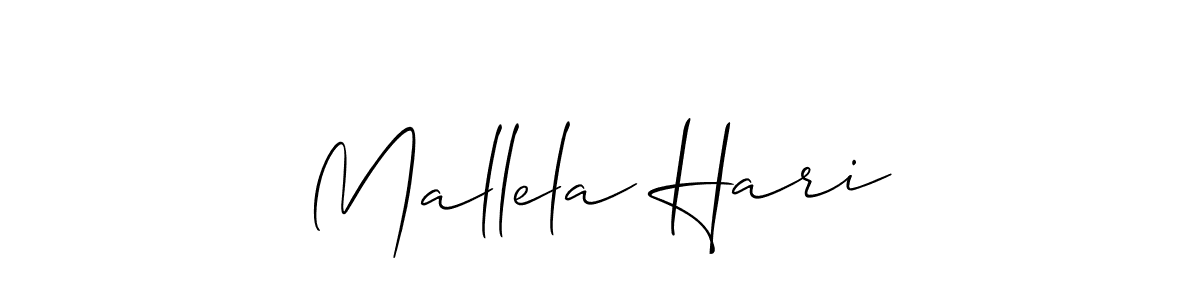 How to make Mallela Hari signature? Allison_Script is a professional autograph style. Create handwritten signature for Mallela Hari name. Mallela Hari signature style 2 images and pictures png