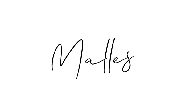 How to make Malles name signature. Use Allison_Script style for creating short signs online. This is the latest handwritten sign. Malles signature style 2 images and pictures png