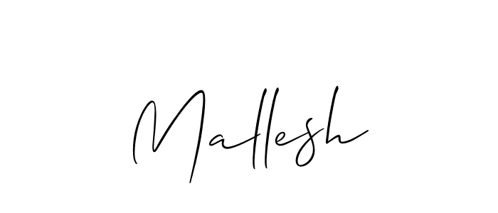 Make a beautiful signature design for name Mallesh. With this signature (Allison_Script) style, you can create a handwritten signature for free. Mallesh signature style 2 images and pictures png