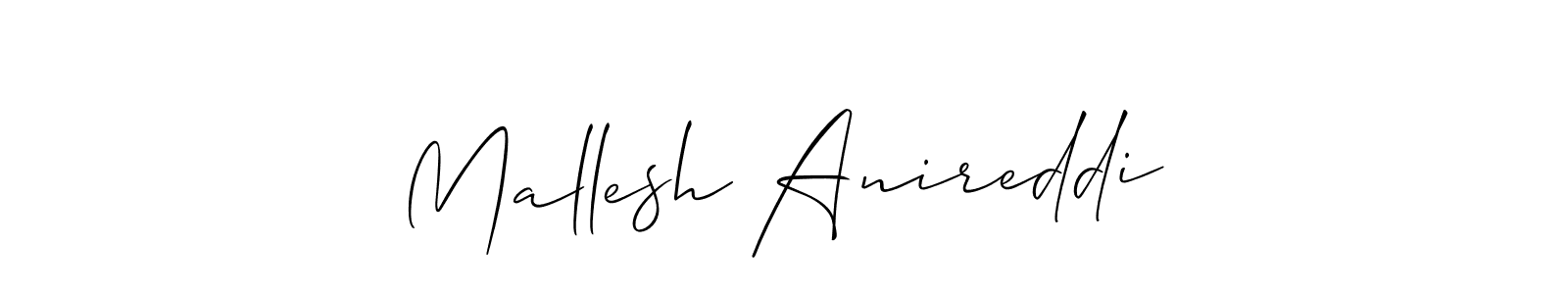 It looks lik you need a new signature style for name Mallesh Anireddi. Design unique handwritten (Allison_Script) signature with our free signature maker in just a few clicks. Mallesh Anireddi signature style 2 images and pictures png