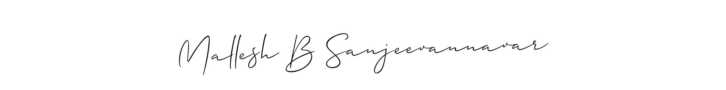 if you are searching for the best signature style for your name Mallesh B Sanjeevannavar. so please give up your signature search. here we have designed multiple signature styles  using Allison_Script. Mallesh B Sanjeevannavar signature style 2 images and pictures png