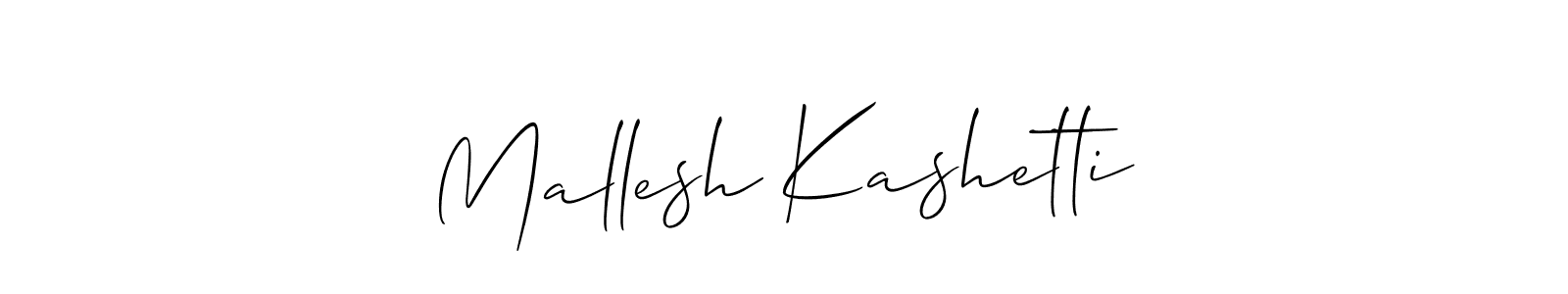 Design your own signature with our free online signature maker. With this signature software, you can create a handwritten (Allison_Script) signature for name Mallesh Kashetti. Mallesh Kashetti signature style 2 images and pictures png